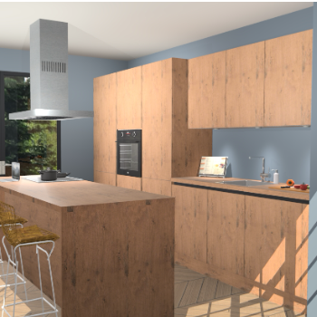 Astoria Eiken greeploze keuken Straatsburg 48419