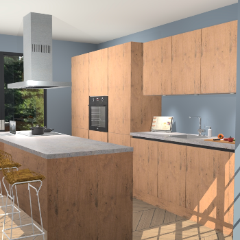 Astoria Eiken greeploze keuken Straatsburg 48782