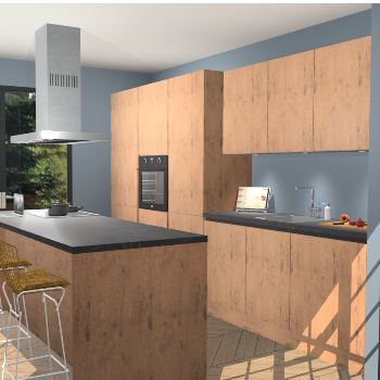 Astoria Eiken greeploze keuken Straatsburg 48784