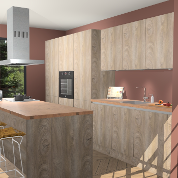 Cantaro Eiken greeploze keuken Straatsburg 48939