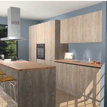 Cantaro Eiken greeploze keuken Straatsburg 48859