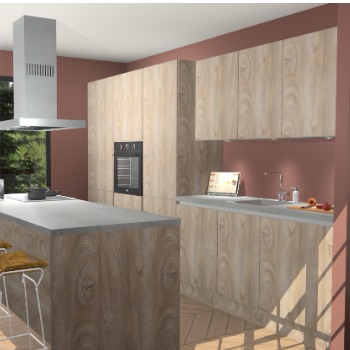 Cantaro Eiken greeploze keuken Straatsburg 48959