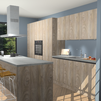 Cantaro Eiken greeploze keuken Straatsburg 48977