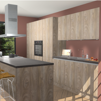 Cantaro Eiken greeploze keuken Straatsburg 48960