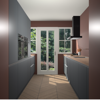 Onyxgrijze greeploze keuken Olympia 88139