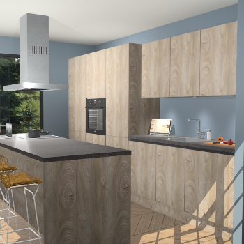 Cantaro Eiken greeploze keuken Straatsburg 48979