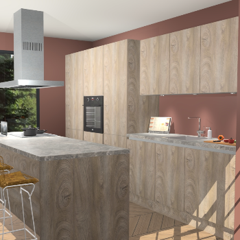 Cantaro Eiken greeploze keuken Straatsburg 48962