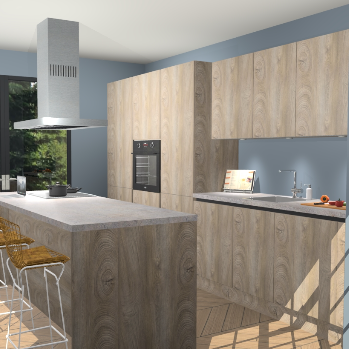 Cantaro Eiken greeploze keuken Straatsburg 48981