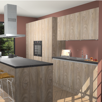 Cantaro Eiken greeploze keuken Straatsburg 48964