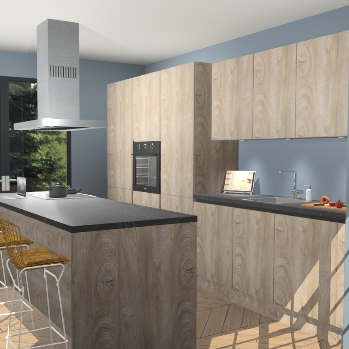 Cantaro Eiken greeploze keuken Straatsburg 48982