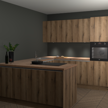 Goud Eiken greeploze keuken Rosario 67563