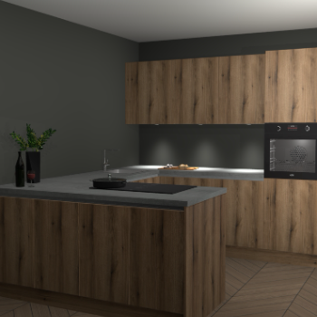 Goud Eiken greeploze keuken Rosario 67662