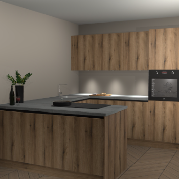 Goud Eiken greeploze keuken Rosario 67665