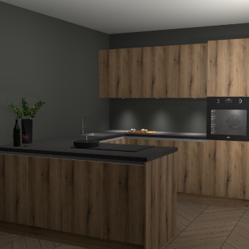 Goud Eiken greeploze keuken Rosario 67671