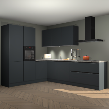 Onyxgrijze greeploze keuken Parla 82638