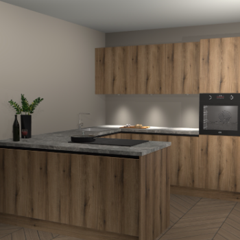 Goud Eiken greeploze keuken Rosario 67734