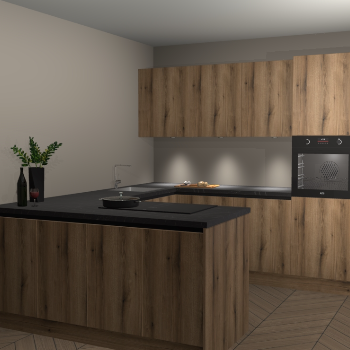 Goud Eiken greeploze keuken Rosario 67766