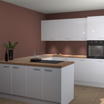 Sneeuwwitte hoogglans keuken Rosario 68112