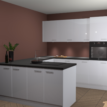 Sneeuwwitte hoogglans keuken Rosario 68190