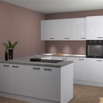 Sneeuwwitte hoogglans keuken Rosario 68276