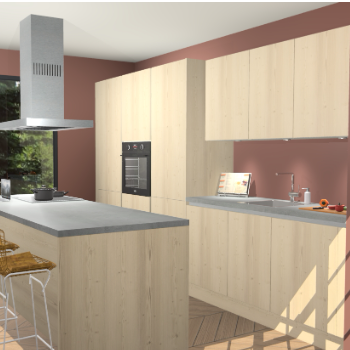 Vuren greeploze keuken Straatsburg 49391