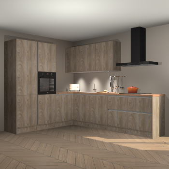 Cantaro eiken greeploze keuken Parla 83739