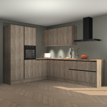 Cantaro eiken greeploze keuken Parla 83743