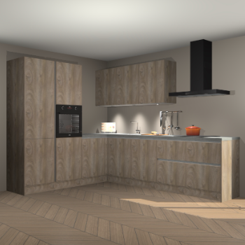 Cantaro eiken greeploze keuken Parla 83881