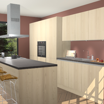 Vuren greeploze keuken Straatsburg 49395