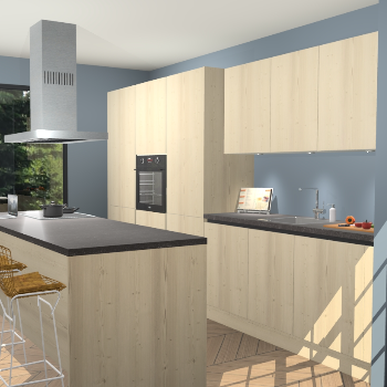 Vuren greeploze keuken Straatsburg 49416