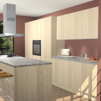 Vuren greeploze keuken Straatsburg 49396