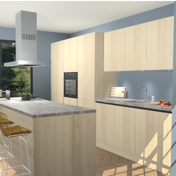 Vuren greeploze keuken Straatsburg 49417