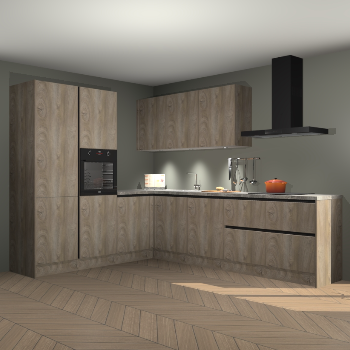 Cantaro eiken greeploze keuken Parla 83948