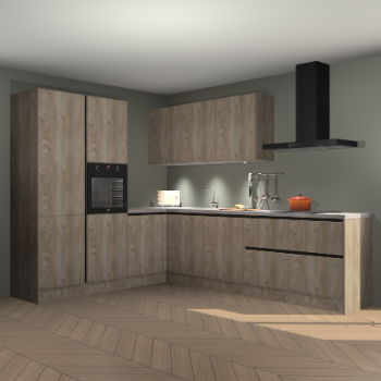 Cantaro eiken greeploze keuken Parla 83954