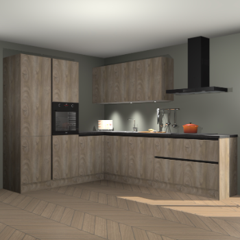 Cantaro eiken greeploze keuken Parla 83960