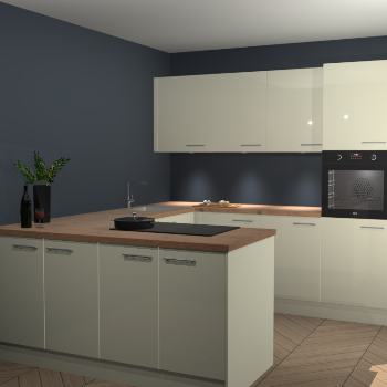 Magnolia hoogglans keuken Rosario 69173