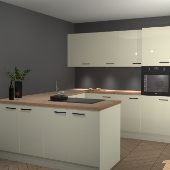 Magnolia hoogglans keuken Rosario 69177