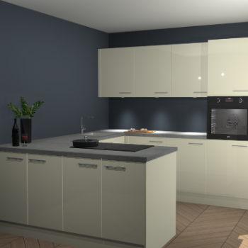 Magnolia hoogglans keuken Rosario 69188