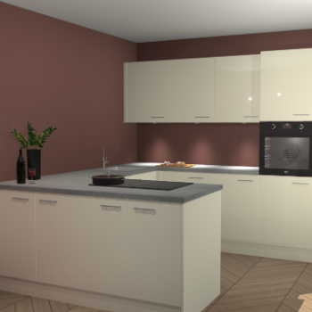 Magnolia hoogglans keuken Rosario 69189