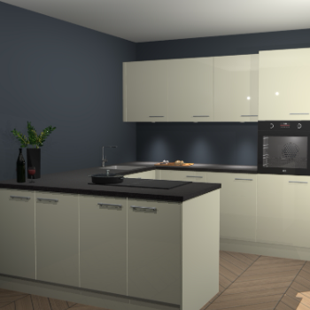 Magnolia hoogglans keuken Rosario 69225