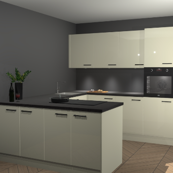 Magnolia hoogglans keuken Rosario 69230