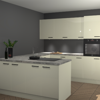 Magnolia hoogglans keuken Rosario 69272