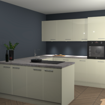 Magnolia hoogglans keuken Rosario 69275