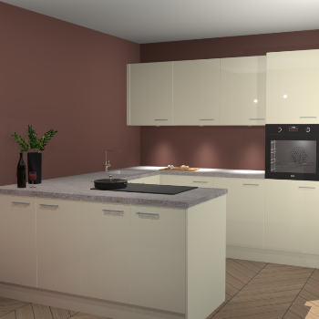 Magnolia hoogglans keuken Rosario 69276