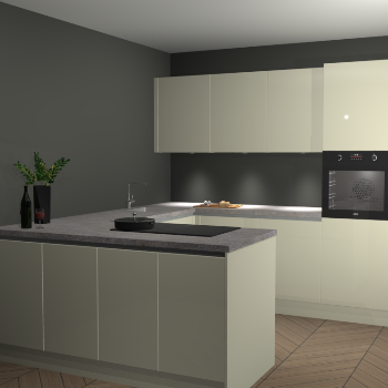 Magnolia hoogglans greeploze keuken Rosario 69277