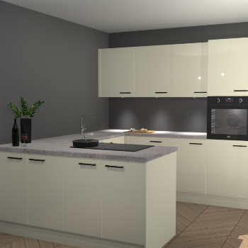 Magnolia hoogglans keuken Rosario 69278