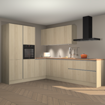 Vuren greeploze keuken Parla 90994