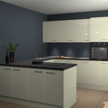 Magnolia hoogglans keuken Rosario 69293