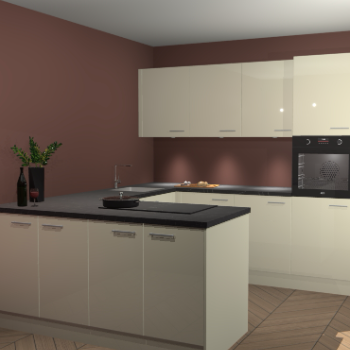 Magnolia hoogglans keuken Rosario 69282