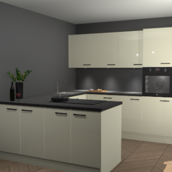 Magnolia hoogglans keuken Rosario 69296